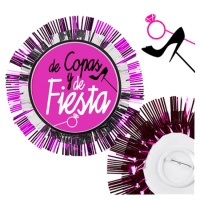 Broche de copos e festa 14 cm - 1 peça