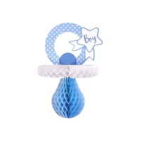 Pendente ninho azul com forma de chupeta 30 cm