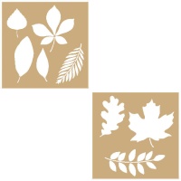 Stencils de folhas de outono 20 x 20 cm - Artemio - 2 unidades