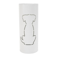 Porta-guarda-chuvas de 49 cm com design de Cão Branco