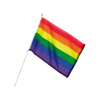 Bandeira de haste arco-íris 50 x 30 cm