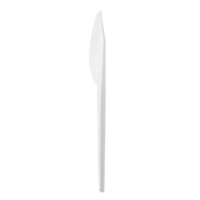 Facas de plástico brancas de 20 cm - 12 unid.