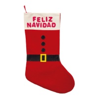Meia Pai Natal com letras para personalizar 51 cm