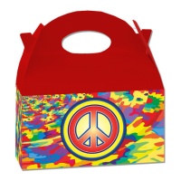 Caixa de cartão Hippie - 12 unidades