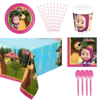 Pacote para festa de Masha e o Urso - 8 pessoas