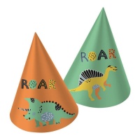 Chapéus de dinossauro - 6 pcs.
