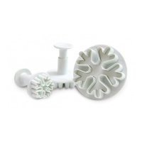 Cortadores de flocos de neve com ejetor - Scrapcooking - 3 unidades