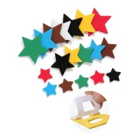 Autocolantes estrelas de borracha Eva