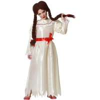 Fato de boneca diabólica com vestido comprido para rapariga