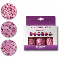 Kit de sprinkles Dia dos Namorados rosa - Azucren - 3 unidades