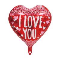 Balão I Love You coração vermelho 45 cm