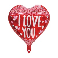 Balão coração vermelho I Love You 45 cm