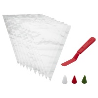 Conjunto de sacos de pasteleiro, bicos de decoração e espátula de Natal - Wilton - 14 peças