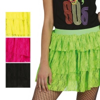 Saia Neon 80's para mulher