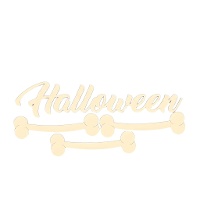 Halloween Chipboard e Ossos - Artis decor - 4 unidades
