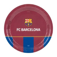 Pratos do FC Barcelona 23 cm blaugrana - 8 unidades