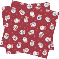 Guardanapos de Natal vermelhos de 16,5 x 16,5 cm - 20 unidades