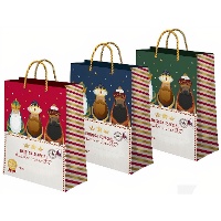 Bolsa de presente vintage de Reis Magos - 32 x 26 x 10 cm - 1 unidade