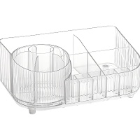 Organizador de maquiagem giratório 360° de 28,5 x 18,5 x 13 cm