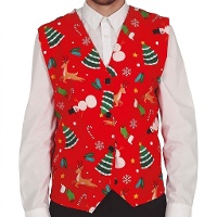 Colete de Natal vermelho
