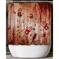 Cortina de duche com sangue 2,00 x 1,80 m