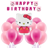 Kit de decoração para festa Hello Kitty - 31 peças
