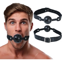 Mordaça de bola com coleira ajustável