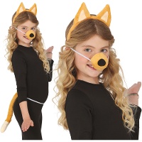 Conjunto de cachorrinho castanho - 3 peças