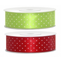 Laço de fita com pontos 2,5 cm - 25 m
