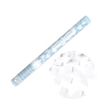 Canhão de confettis de borboletas brancas - 60 cm