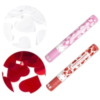Canhão de confettis com coração de 40 cm