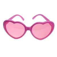 Óculos cor-de-rosa em forma de coração