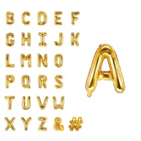 Balão Letras Douradas 35 cm - PartyDeco