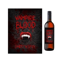Rótulos decorativos para garrafas da Noite de Vampiros - 10 unidades