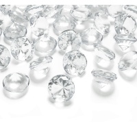 Pedras de diamante transparentes de 2 cm - 10 unidades