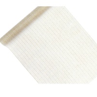 Corredor de mesa de organza de 48 cm com linhas douradas - 9 m