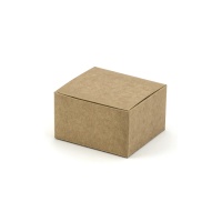 Caixa quadrada Kraft de 6 cm - 10 unidades