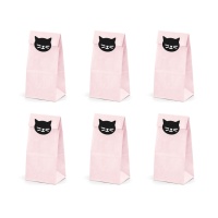 Sacos de papel de Gatos com autocolantes - 6 autocolantes