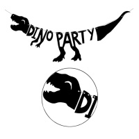 Grinalda de Dino Party de 90 cm - 1 unidade