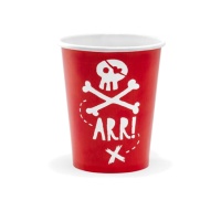 Copos Pirate Skull 220 ml - 6 unid.