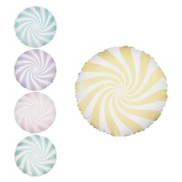 Balão espiral redondo pálido 45 cm - PartyDeco - 1 peça