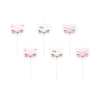 Velas de gato 2,5 x 2 cm - 6 unidades