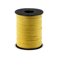 Fita para balões com brilho dourado de 5 mm - 225 m