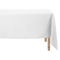 Toalha de mesa em tecido rectangular branco de 1,80 x 3,00 m