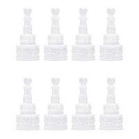 Pompons para bolos com coração - 24 peças