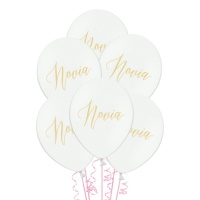 Balão de látex branco Noiva 30 cm - PartyDeco - 50 unidades