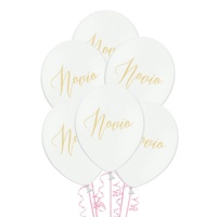 Balão de látex branco Novio de 30 cm - PartyDeco - 50 unidades