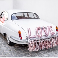 Kit decorativo para carro Love pink gold