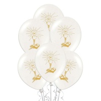 Balões de Látex Minha Primeira Comunhão 27 cm - PartyDeco - 6 unidades