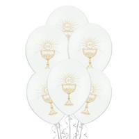 Balões de látex para a minha primeira comunhão Classic 30 cm - PartyDeco - 6 unidades